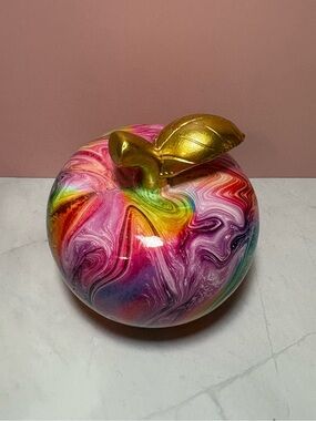 🍏 Colorful Resin Apple Decoration NWOT